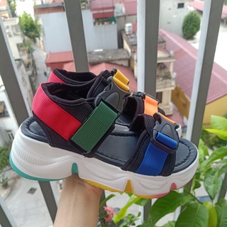 Dép Sandal nữ siêu hot đế Cầu Vồng mới nhất Hot Trend 2021 HAPU ( ảnh thật )
