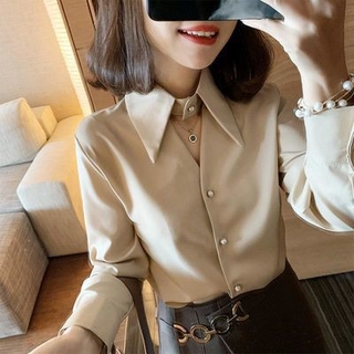 Áo Sơ Mi Cổ Đứng Thiết Kế Sành Điệu Cho Nữ