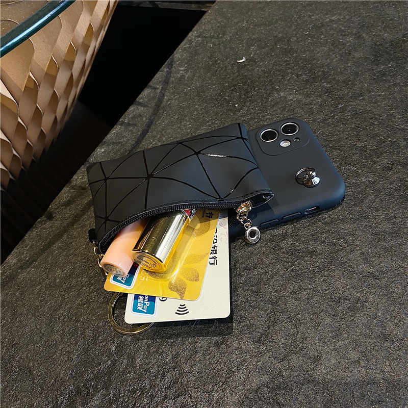 Ốp điện thoại có dây đeo và ví đựng thẻ thích hợp cho IPHONE12 MINI 11 PRO MAX XR XS MAX X 5 5s se 2020 6 6s 7 8 plus