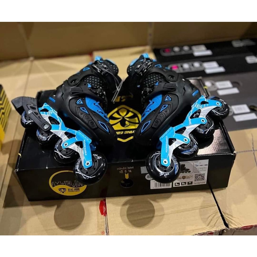 Giày Patin Trẻ Em COUGAR - Flying Eagle S9, Bánh giày cao su đặc, tặng kèm phụ kiện tay chân cho bé