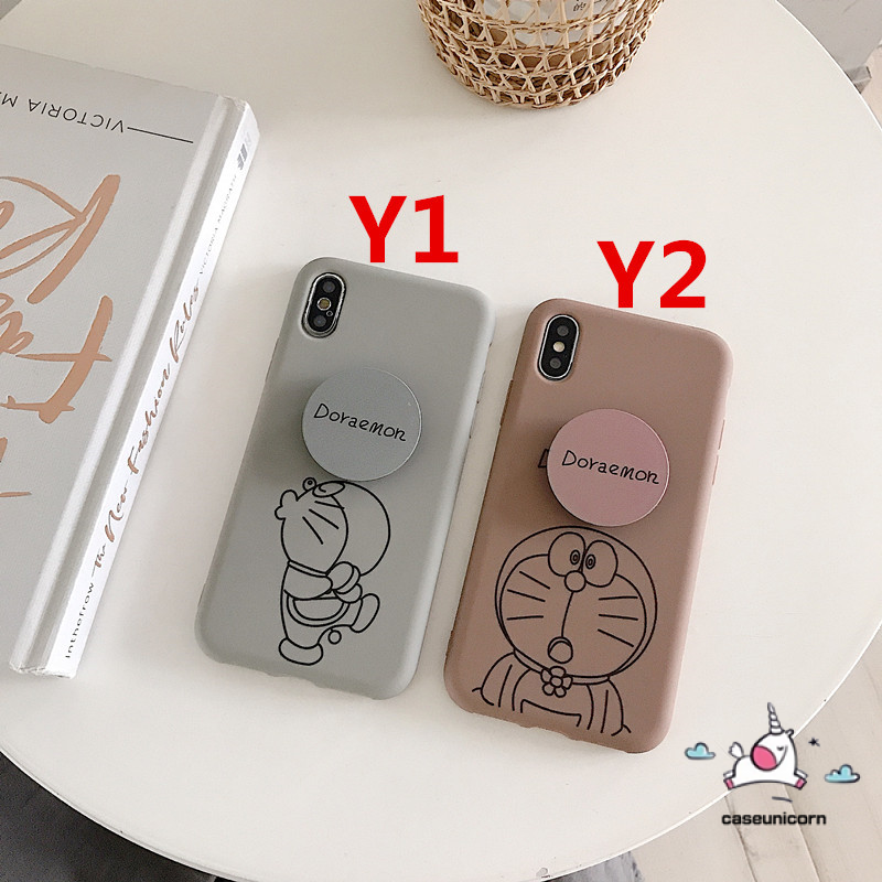 Ốp điện thoại dẻo TPU in hình Doraemon kèm giá đỡ cho iPhone 11 Pro Max iPhone 6 6s 7 8 Plus X XR XS MAX | BigBuy360 - bigbuy360.vn