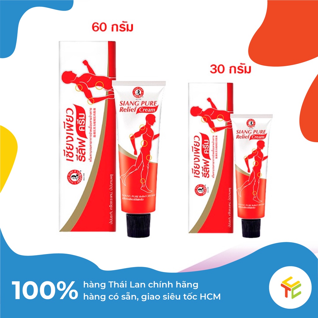 Dầu Xoa Bóp Đỏ Siang Pure Oil Thái Lan loại 30g và 60g