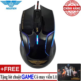 [FREESHIP 99K]_Chuột chuyên Game Newmen N500 Plus 2018 (đen) - Tặng lót chuột game L11