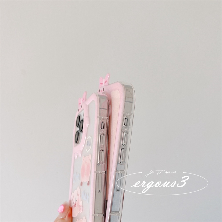 Ốp Điện Thoại Mềm Hình Heo Hồng Cho iPhone 14 13 12 11 Pro Max SE2020 X XR Xs Max 7 8 6 6s Plus