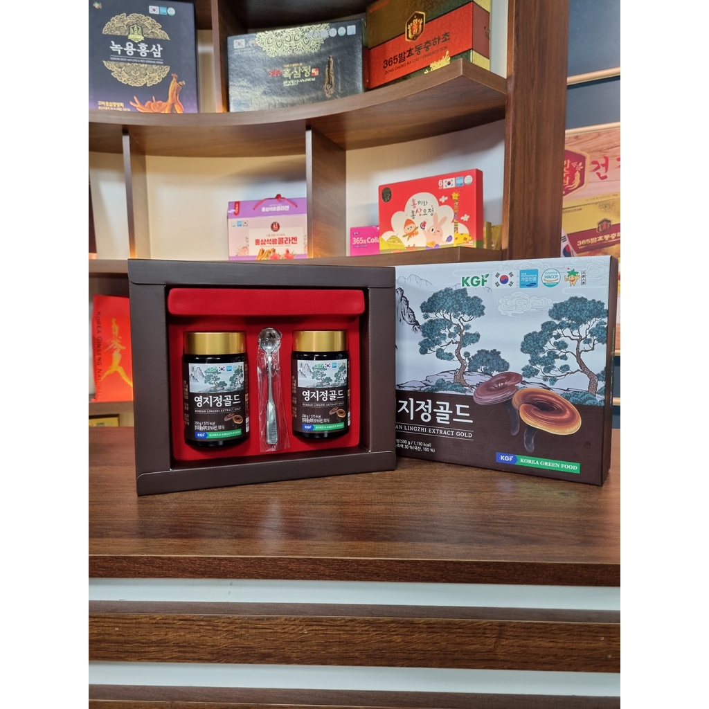 Cao Linh Chi Korea Green Food Cao Cấp Hộp 2 lọ x 250g, Chiết xuất từ nấm linh chi Hàn Quốc chính hãng