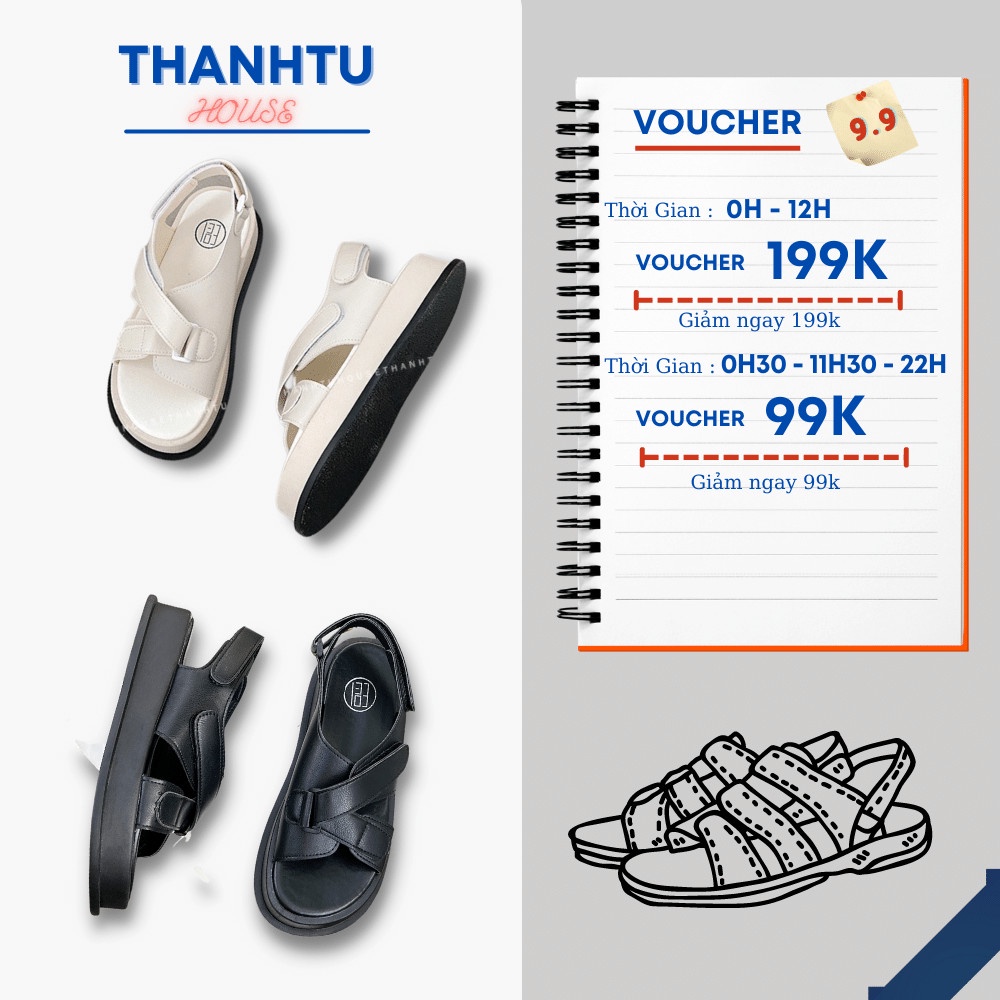 Dép Sandal Quai Chéo Ulzzang Da Mềm Đế Dày Phong Cách Hàn Quốc - SA004