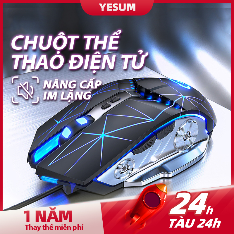 Chuột chơi game có đèn laser im lặng khi sử dụng chất lượng cao