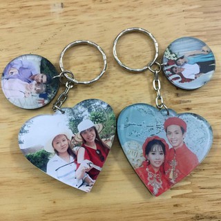 [HCM] Móc Khóa Đôi - in hình, ghi chữ theo yêu cầu