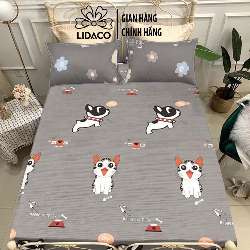 Ga chống thấm cotton LIDACO kháng khuẩn nằm trực tiếp cho bé không nóng bí