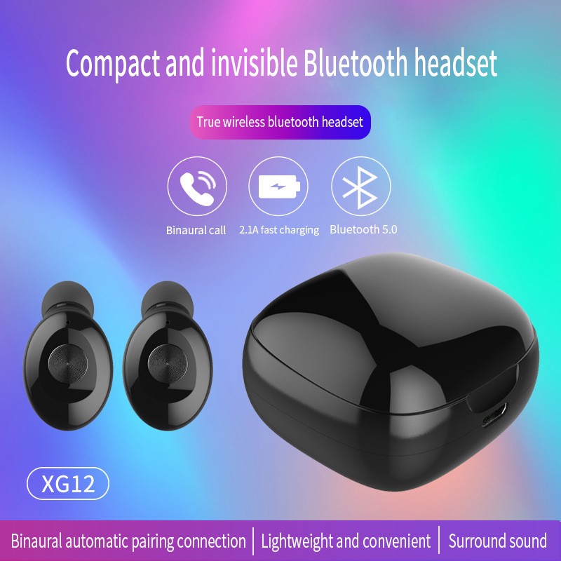 Tai nghe bluetooth 5.0 mini XG12 TWS kèm phụ kiện