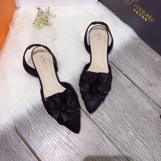 Sandal thắt nơ đế bệt