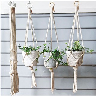Dây treo chậu cây macrame trang trí nhà cửa, quán cafe (P03)