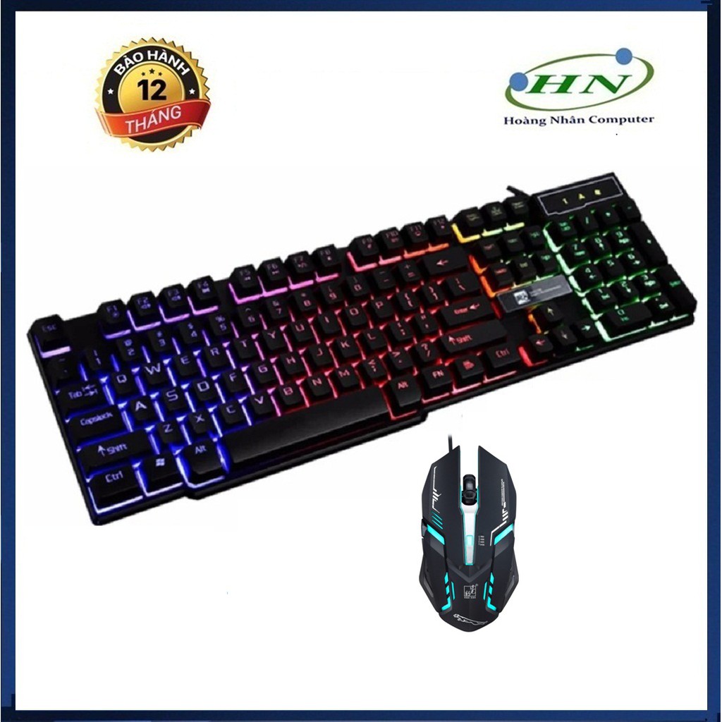 BỘ BÀN PHÍM GIẢ CƠ R8 1822 VÀ CHUỘT K1 LED 7 MÀU GAME