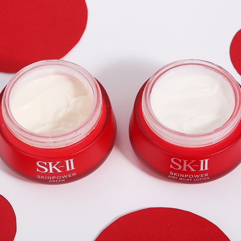 Kem dưỡng chống lão hóa SKII Skin Power Cream và Airy Milky Lotion 80g