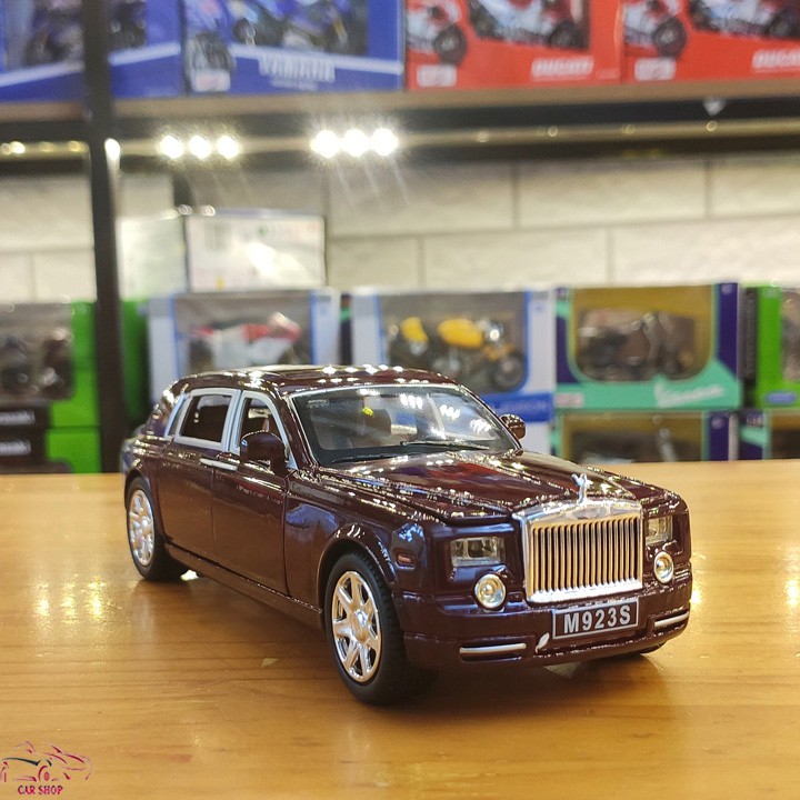 Xe mô hình sắt  Rolls-Royce Phantom nâu tỉ lệ 1:24 giá rẻ