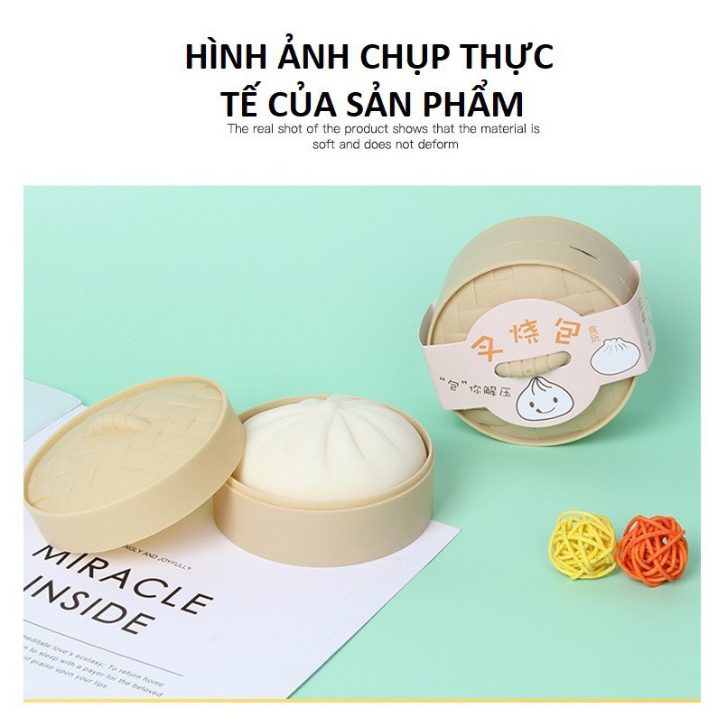 Đồ chơi squishy hình bánh bao giải trí người lớn giảm stress Dẻo bóp mềm chất liệu TPR co dãn đàn bánh bao đồ chơi giảm stress