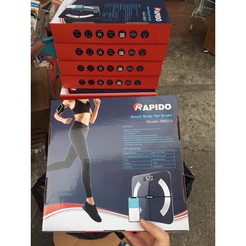 Cân rapido có bảo hành , có Bluetooth , tặng kèm pin
