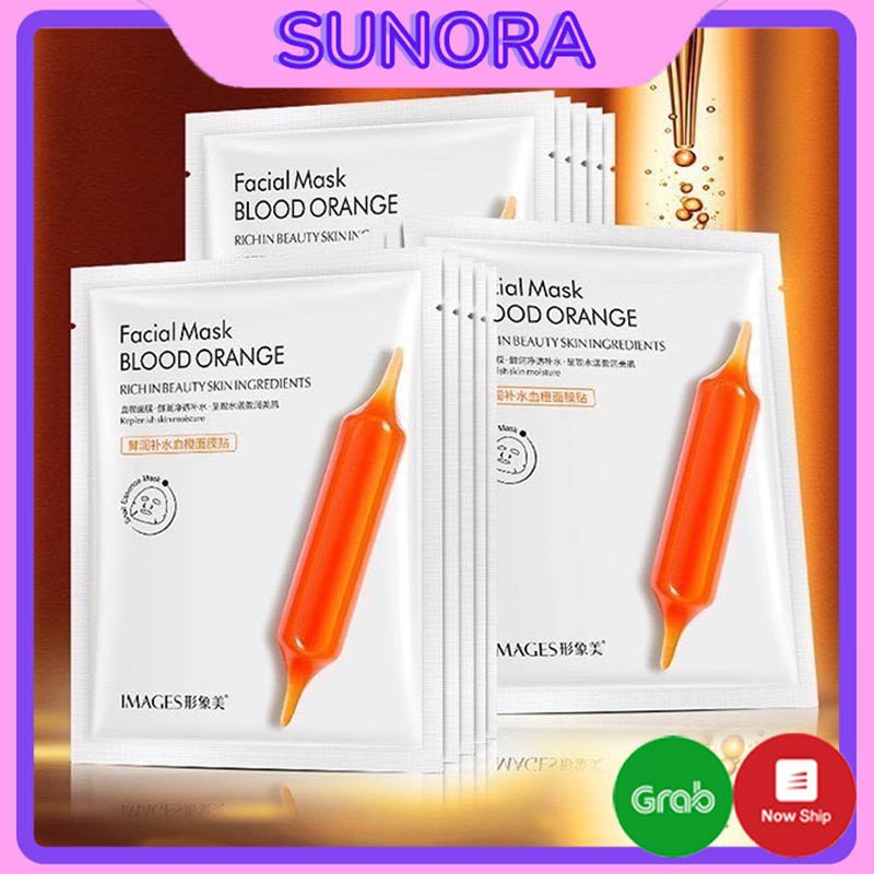 Mặt Nạ Giấy Dưỡng Trắng Da Images Chiết Xuất Cam Đỏ