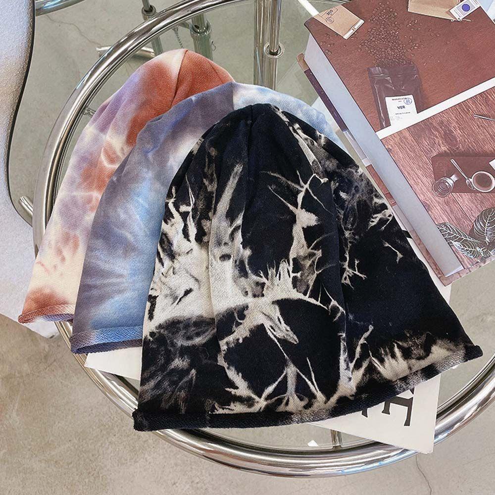 VANES1 Mũ Beanie Nhuộm Màu Thời Trang Thu Đông Cho Nữ