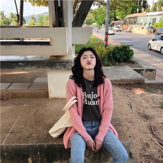 Cardigan len ngắn