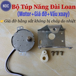Hình ảnh Bộ Túp Năng, Nhông Điện Đài Loan SX 220V, Pát Giá Đỡ Sắt (Chống Chảy)
