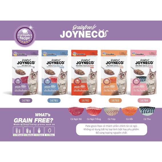 Combo 10 Gói Pate Joyneco 60g Cho Mèo - Tiết Kiệm