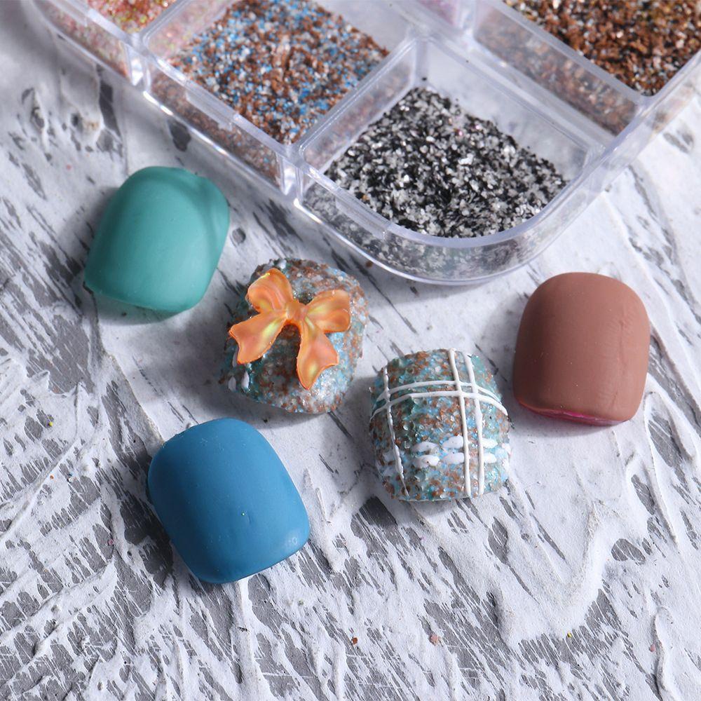 Needway Bột Kim Tuyến Dệt Kim Trang Trí Móng Tay Mùa Đông Kiểu Dệt Nhiều Màu Sắc Hỗn