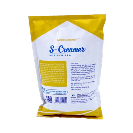 Bột Kem Béo S-Creamer (Nhãn vàng) -1Kg/ Gói - Sử Dụng trong pha chế trà sữa, cà phê, sinh tố, nấu chè