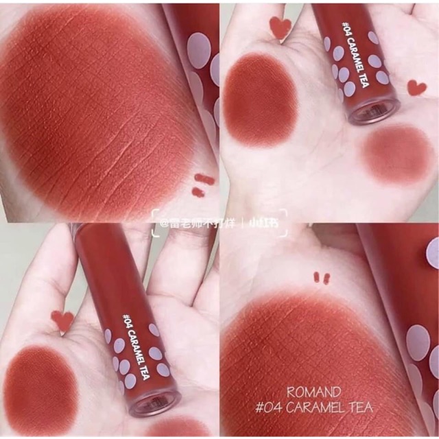 Son kem Romand Milk Tea velvet tint 04 CARAMEN TEA - cam gạch