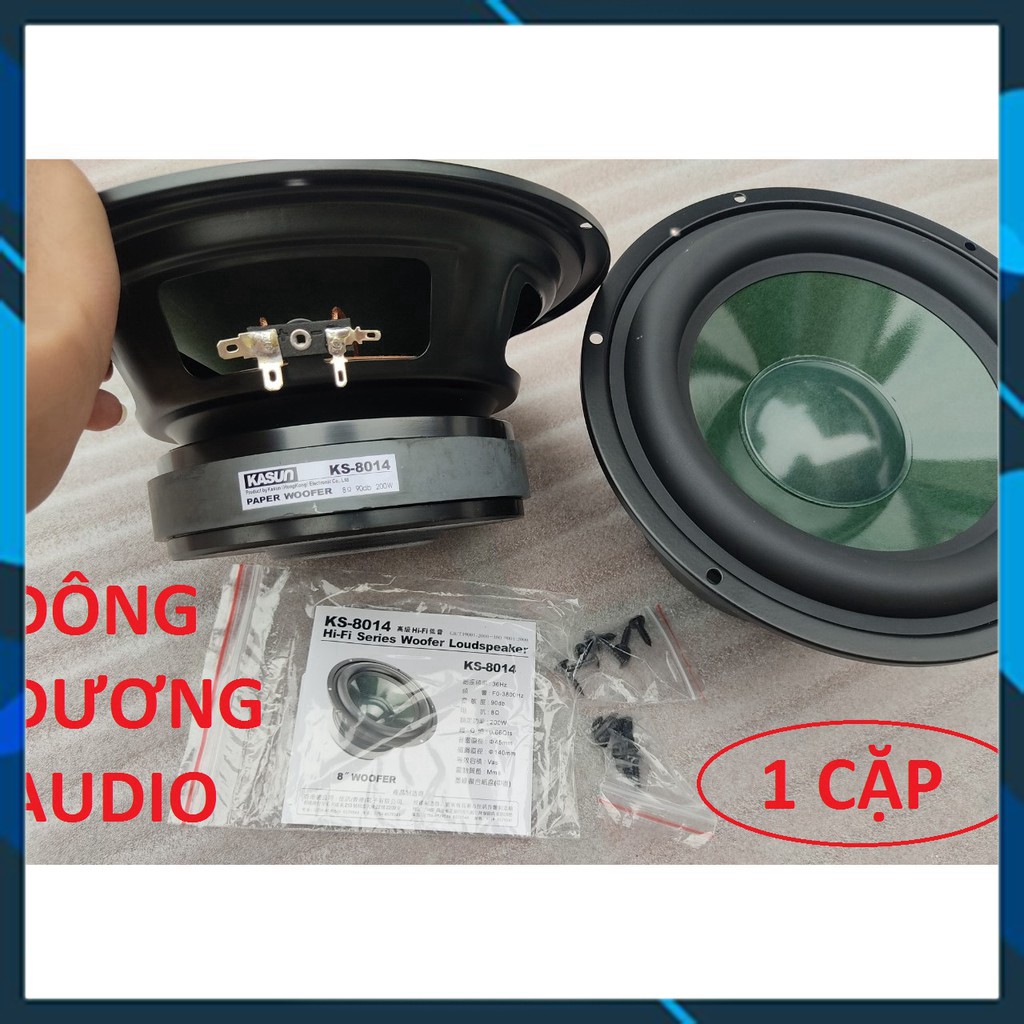 2 CỦ BASS SUB 2 KASUN CÔN 45MM GÂN CAO SU - LOA 20 .