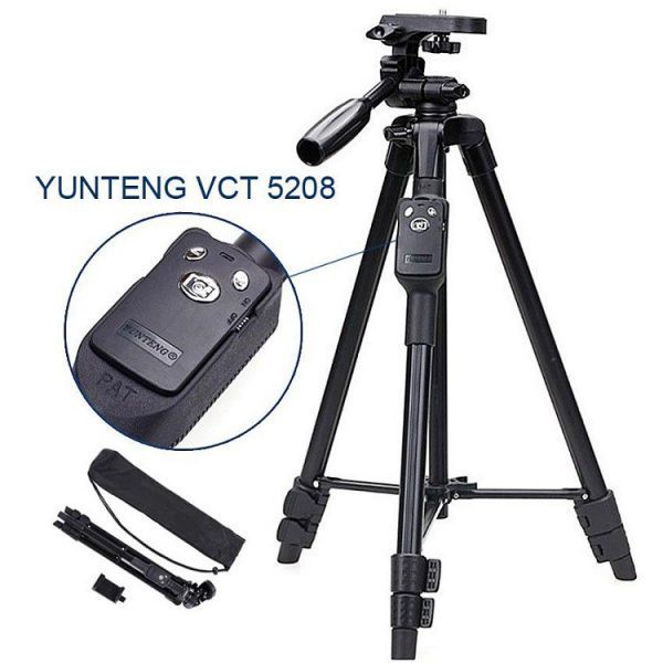 Gậy Tripod 3 Chân Yunteng VCT-5208 - gậy chụp hình ảnh 3 chân - chụp hình cho cả nhà