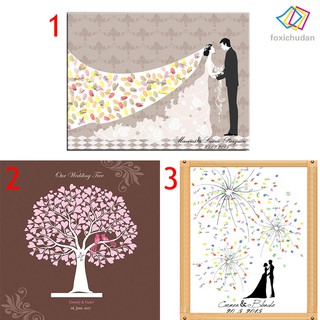 Sách ký tên khách dự tiệc cưới bằng vân tay kiểu dáng lãng mạn kích thước 40x30cm