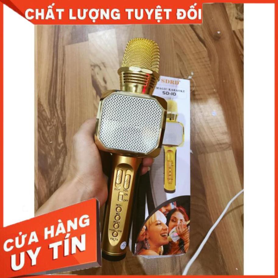 LinhAnh ⚡giá rẻ⚡ MIC karaoke bluetooth SD 10 TUYỆT ĐỈNH SIÊU PHẨM -  BH 6 tháng - CAM KẾT CHÍNH HÃNG nhatlinh1824