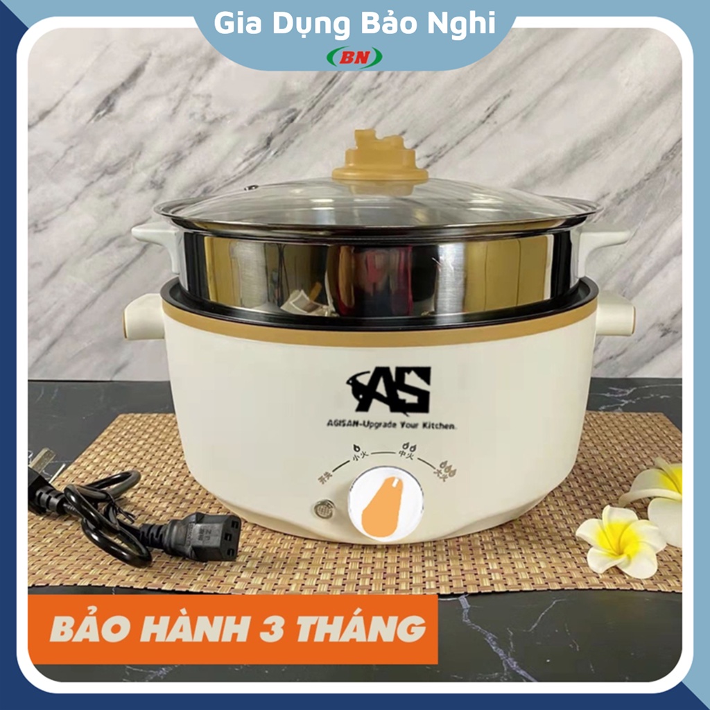 Nồi Lẩu Điện Chống Dính AGISAN 09 Cao Cấp Đa Năng Siêu Tiện Lợi 3 Lít