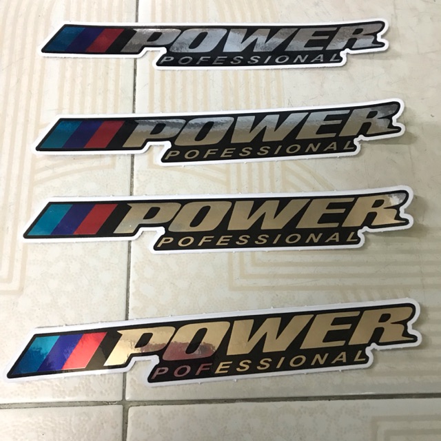 Tem logo dán phuộc si crom POWER