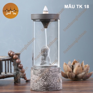 Thác khói trầm hương tặng 3 nụ trầm tháp rồng phong thủy