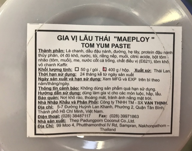 MAE PLOY Gia Vị Lẩu Thái Hộp 400gr Tom Yum Paste