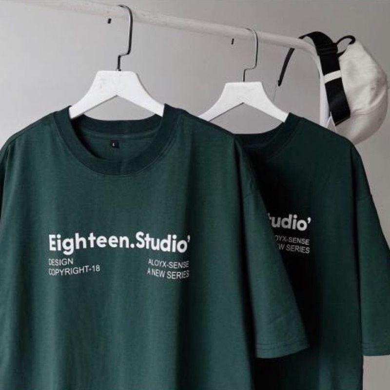 Áo thun tay lỡ Eighteen Studio phông thời trang unisex nam nữ oversize form rộng Tee Club