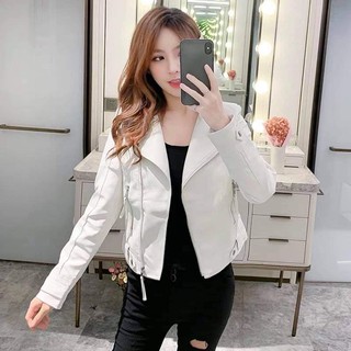 ÁO KHOÁC DA CỔ VEST ĐAI EO CHẤT ĐẸP