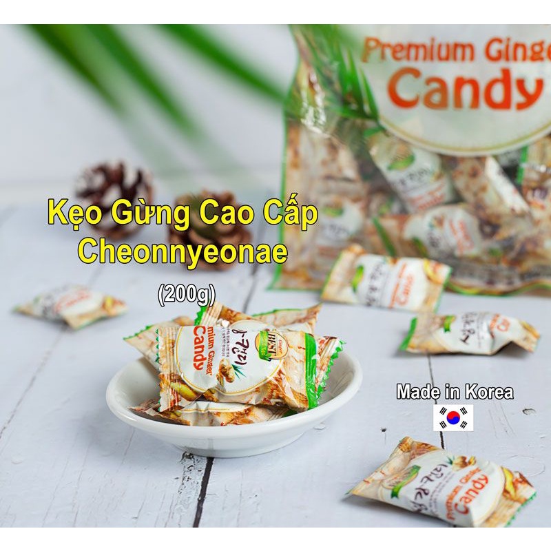 Kẹo Gừng Hàn Quốc Premium Ginger Candy 200g