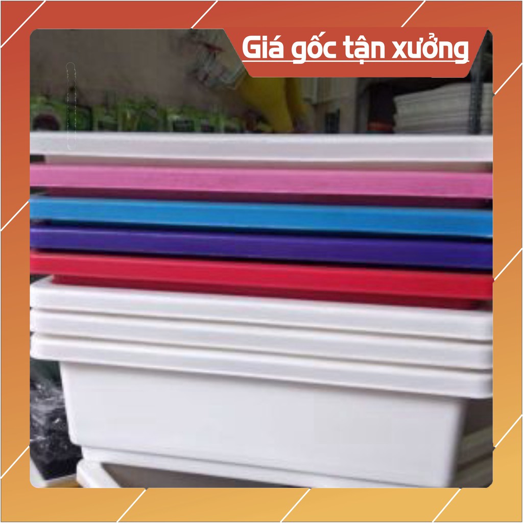 (Hot)  Chậu nhựa thông minh trồng rau, trồng hoa, hình chữ nhật, giá treo chậu kích thước 48x20x16cm c/lượng, hg C/ty. r