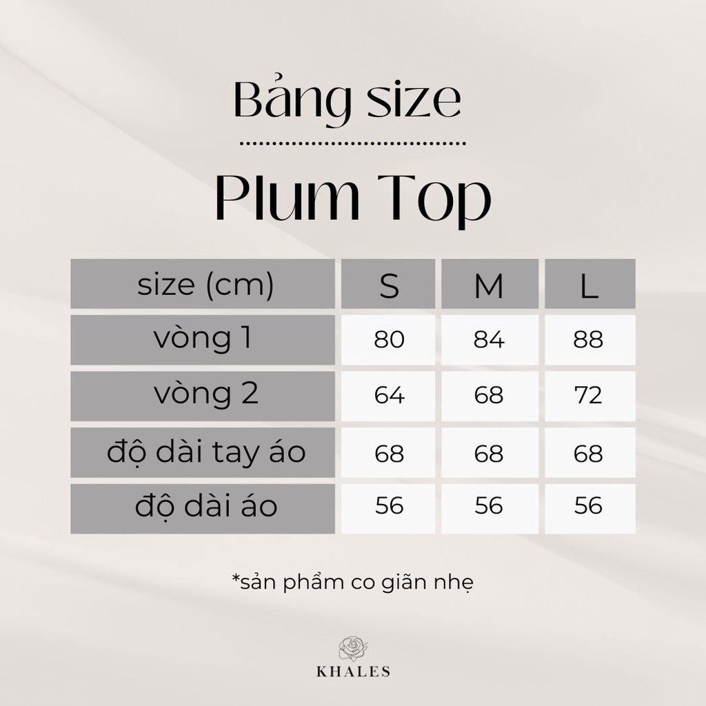 Áo kaki cổ vuông phối tơ Plum Top by KHALES