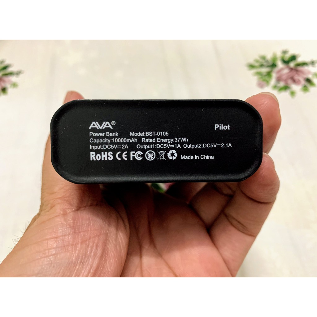 Pin sạc dự phòng AVA Pilot nhỏ gọn, dung lượng 10000mah