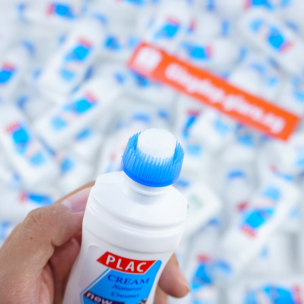 Chai tẩy trắng giày, vệ sinh giày dép túi xách PLAC - đầu bàn chải tiện dụng siêu sạch