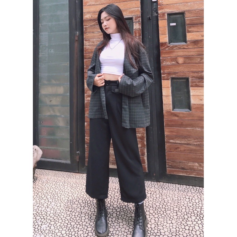 Blazer ulzzang túi nắp