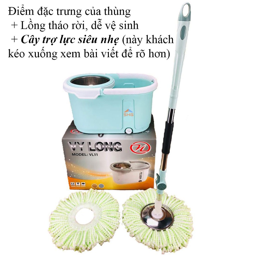 { SUSAM STORE } BỘ CÂY LAU NHÀ RỜI LỒNG VL 11 HOÀNG GIA CAO CẤP, HÀNG LOẠI I