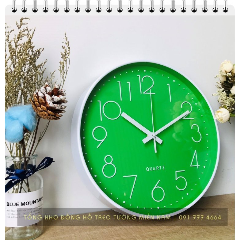 [Bh 12 Tháng] - Đồng Hồ Treo Tường Kim Trôi Quartz - Không tiếng động [30-35 cm]
