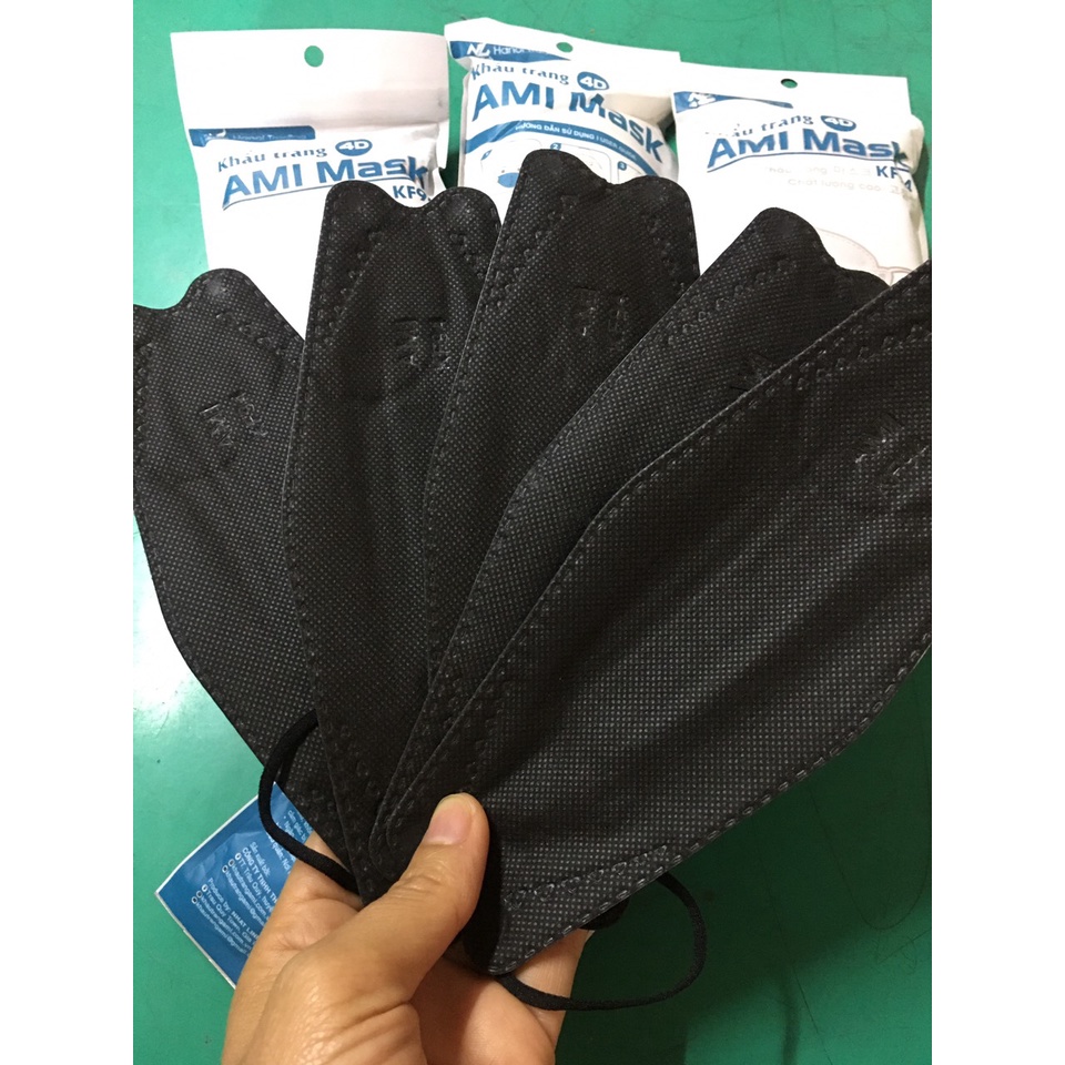 Sỉ 2 thùng Khẩu trang KF94  4D tiêu chuẩn Hàn Quốc kháng khuẩn ngăn bụi AMI (600 cái)
