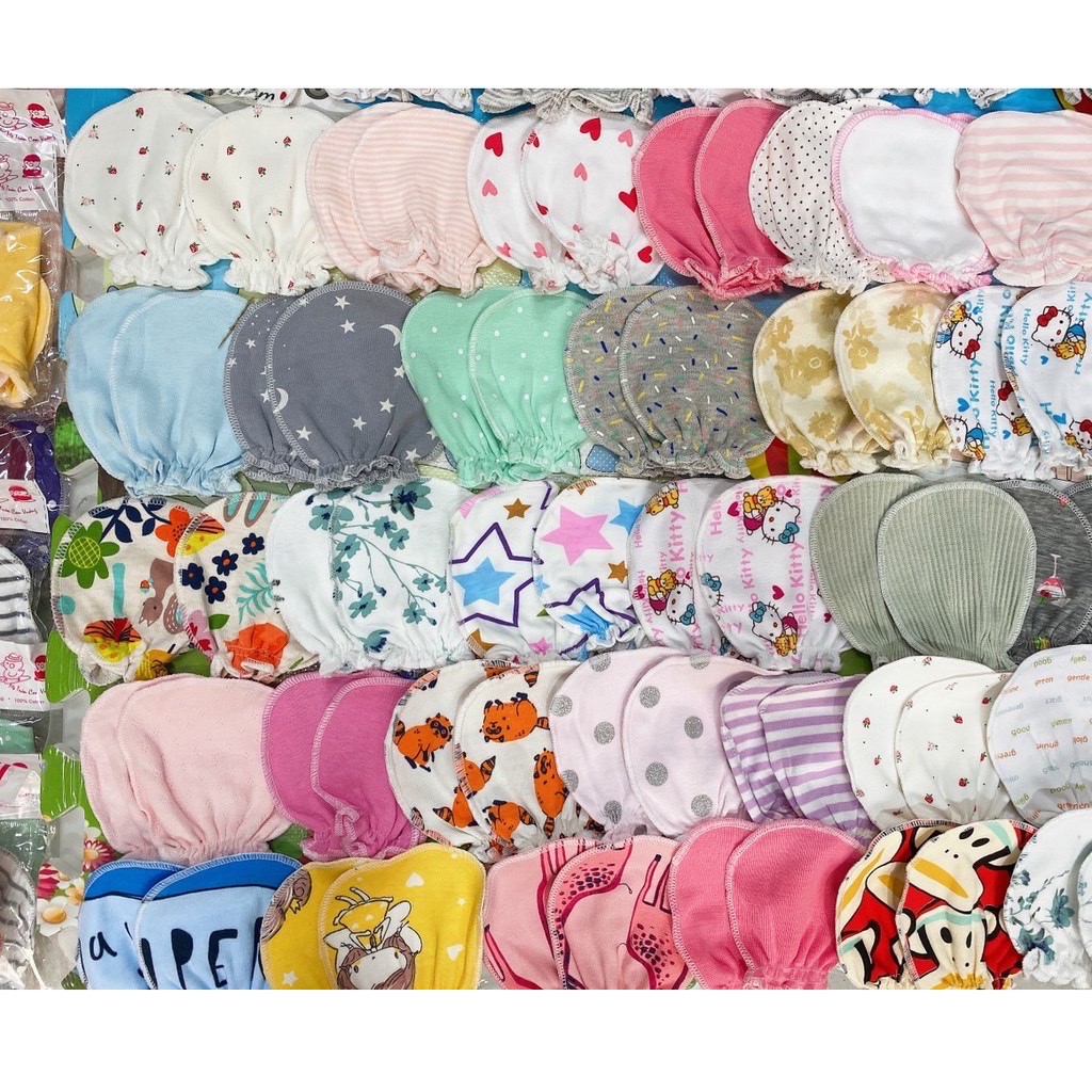 SET 3 ĐÔI BAO TAY CHO BÉ SƠ SINH - 5 THÁNG HOTGA