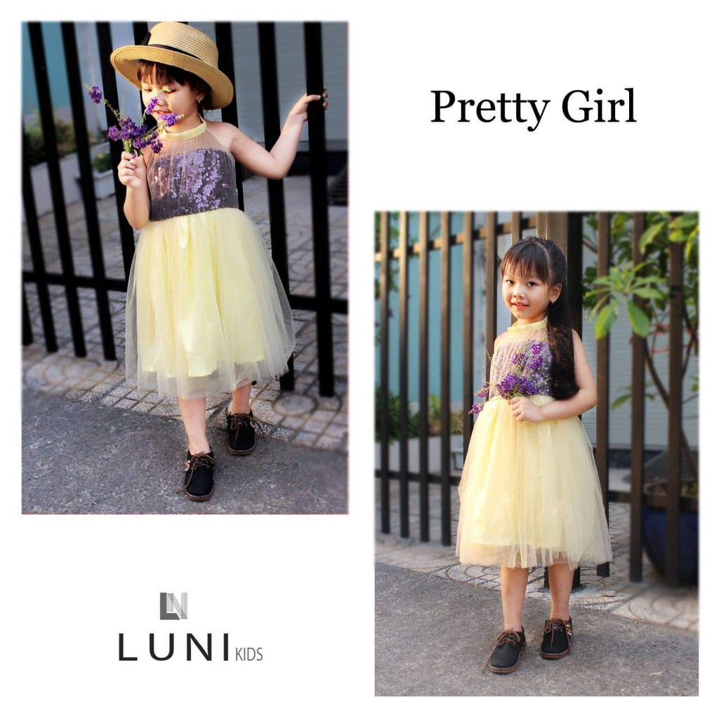 Đầm công chúa kim sa Luni